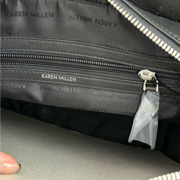 NWT $425 Karen Millen Bag in Black and White - Picture 11 of 12